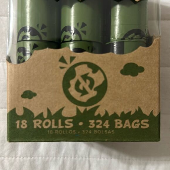Right Bags Earth Friendly Green Pet Waste Bags Eco-Friendly Heavy Duty 18 Rolls - Picture 4 of 9